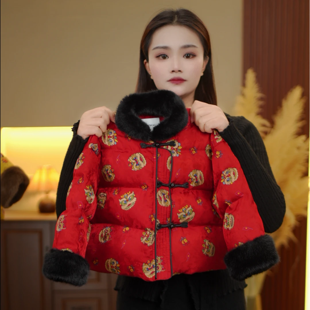 现货【醒狮送福】2025春秋冬季新品萌娃加厚男女童棉服外套39531