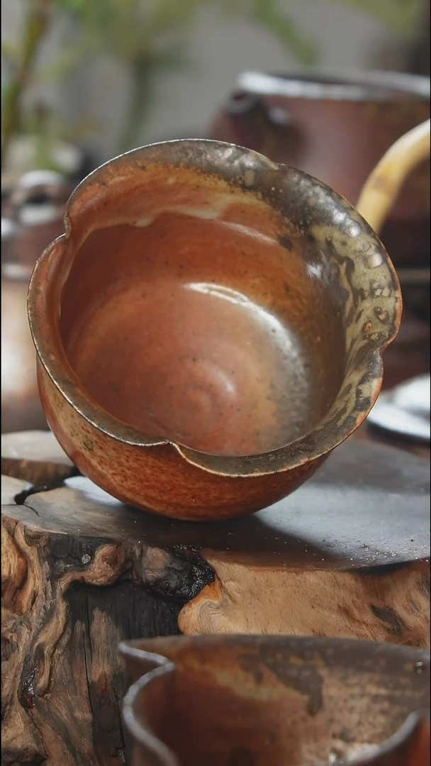 紫砂全手工葵口杯