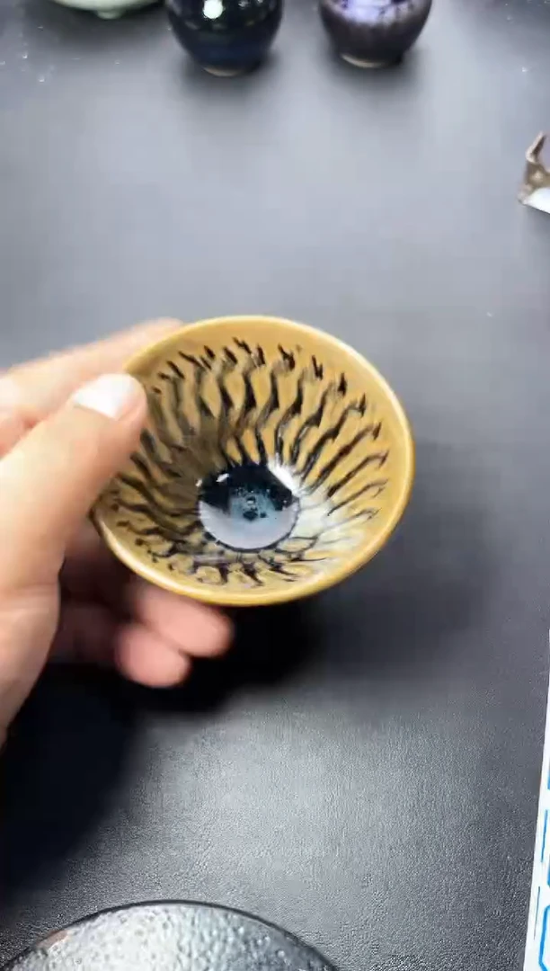 茶盏121叶紫建盏叶紫