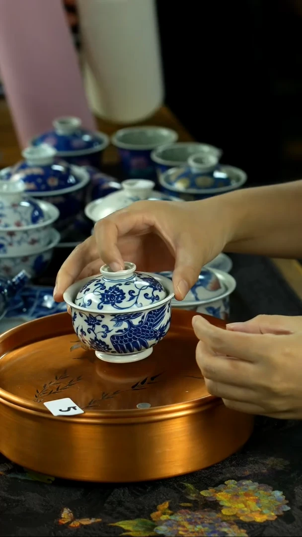 中秋国庆景德镇手绘瓷器
