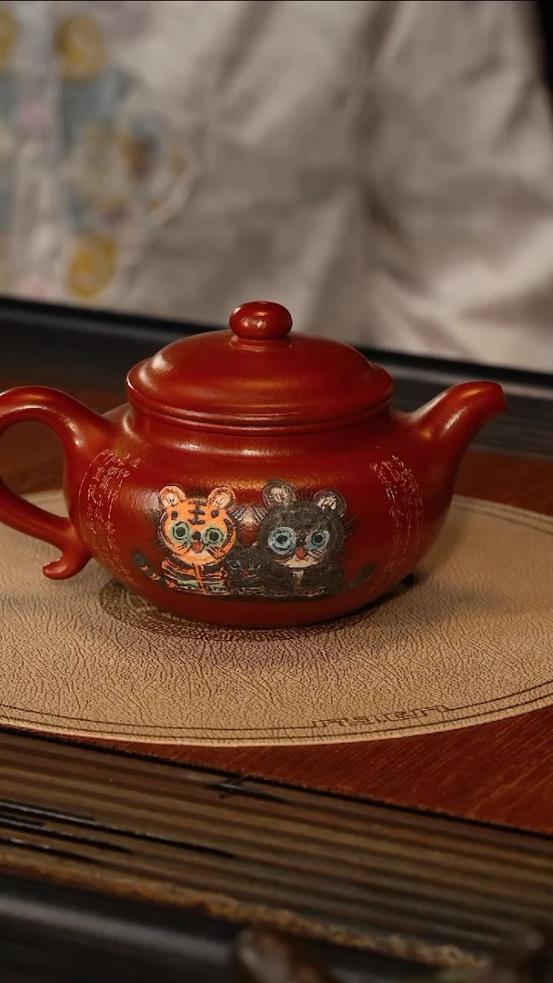 茶壶紫砂宜兴紫砂WPR 大红袍 仿古 380cc