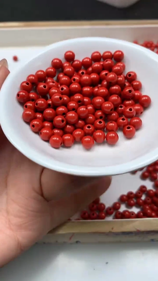 未镶嵌散珠玛瑙/玉髓B1993 红 砂6mm 30个8.8元