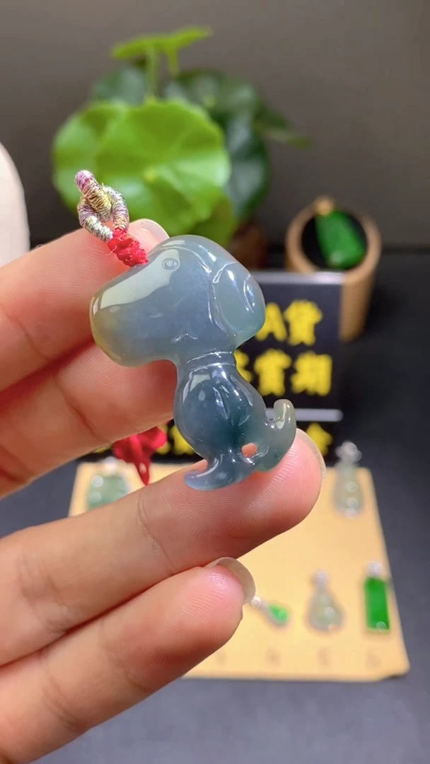 颈饰18K金镶嵌翡翠翡翠A货