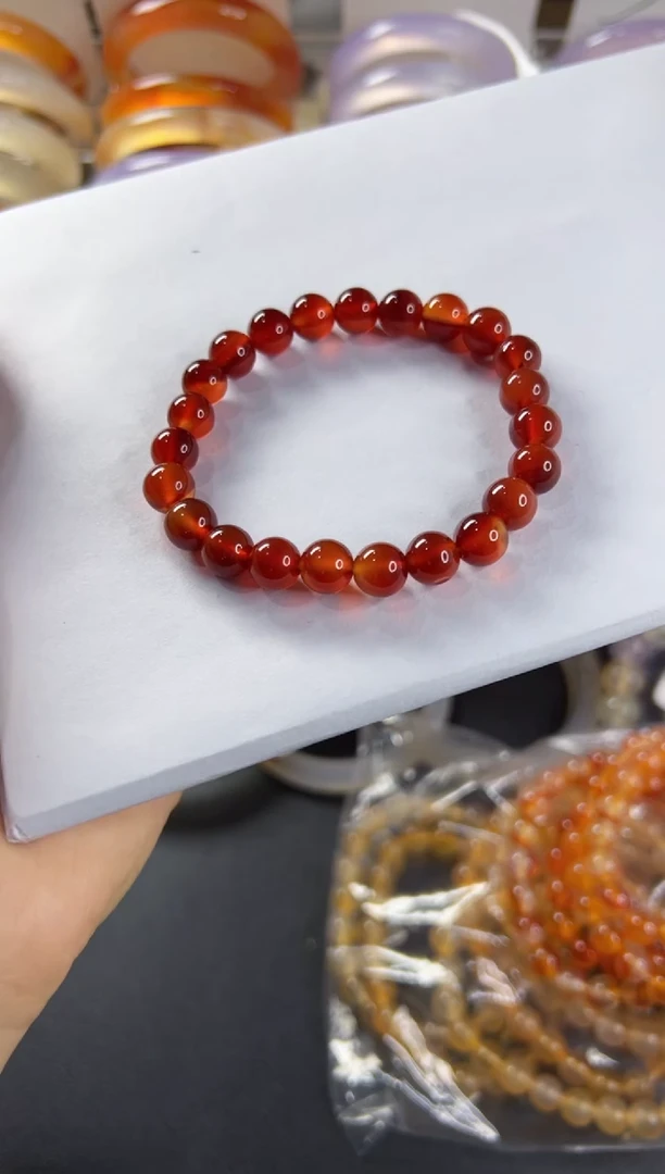 【闪购商品】玛瑙/玉髓手镯未镶嵌8mm手链