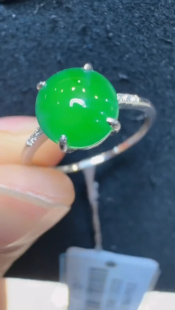 18K金镶嵌戒指翡翠多样性团购发一件