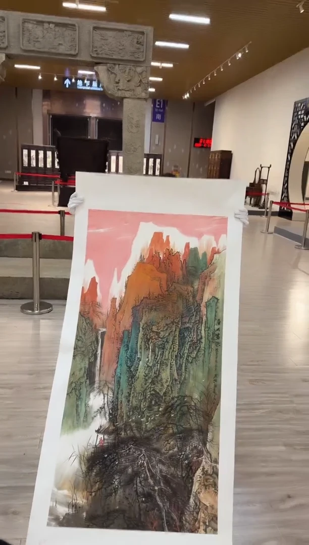 国画71《送书》赵隆轩美术馆李庆兴老师作品