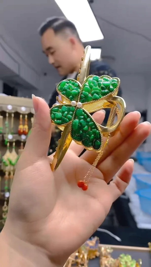 【闪购商品】翡翠耳饰合金0471翡翠发簪