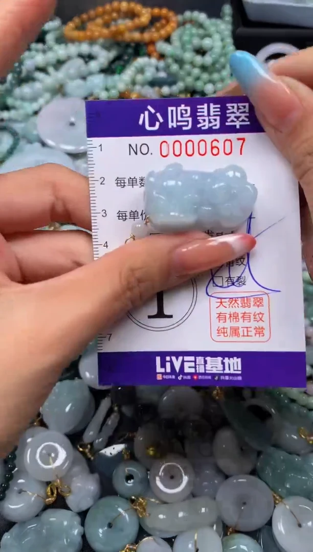 翡翠未镶嵌颈饰闪购00607