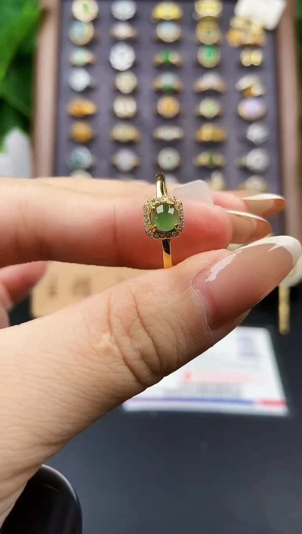 银S925镶嵌戒指翡翠21