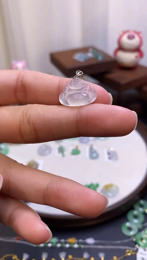 【闪购商品】翡翠颈饰18K金镶嵌佛公