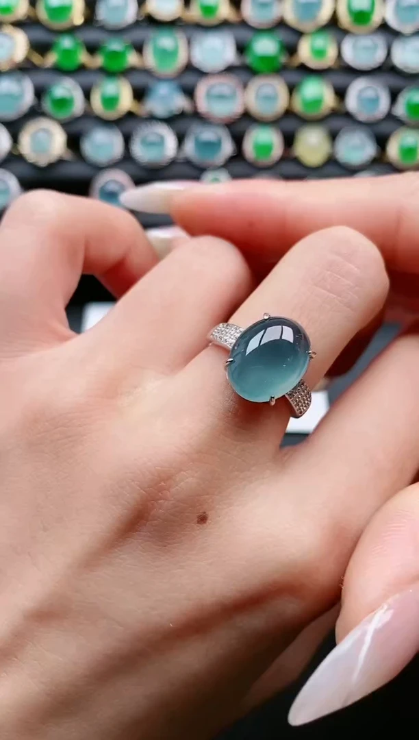 【闪购商品】翡翠戒指银S925镶嵌111111111