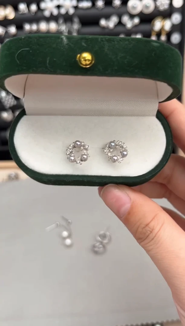 【闪购商品】海水珍珠耳饰银S925镶嵌有瑕疵