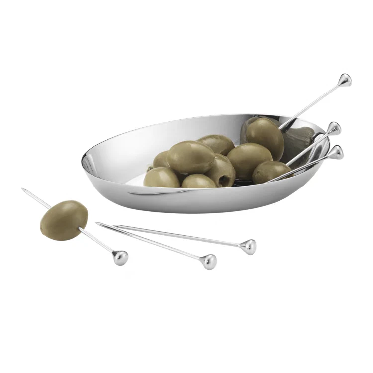 Georg Jensen乔治杰生SKY系列 创意蛋糕水果签针不锈钢叉鸡尾酒签