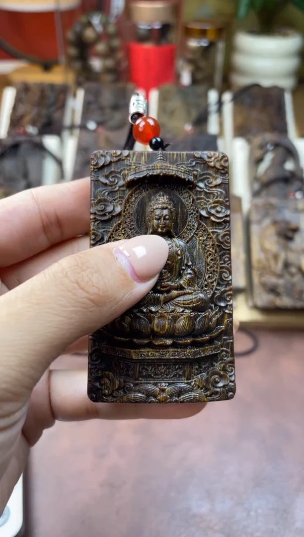 木木雕款芽庄  新款 莲花观音 7cm 送 养香瓶