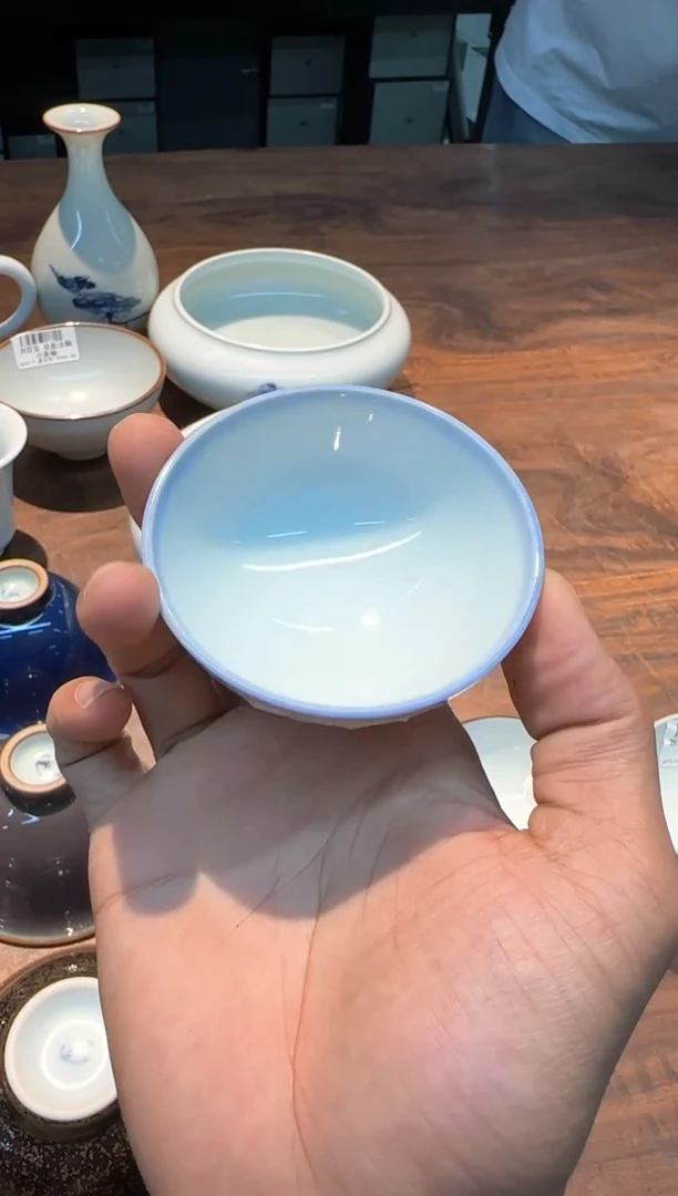 刘钦莹 青釉 小碗杯