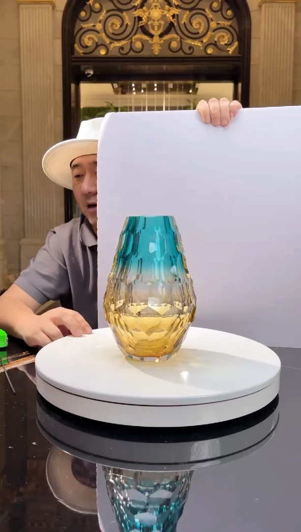 茶宠AJ05512艺术琉璃多切面花瓶