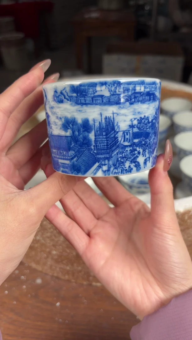 杯看山柴窑青花看山柴窑青花