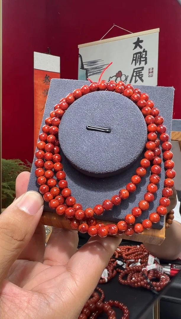 未镶嵌手链南红玛瑙人*瓦西南红5m+/一物一拍