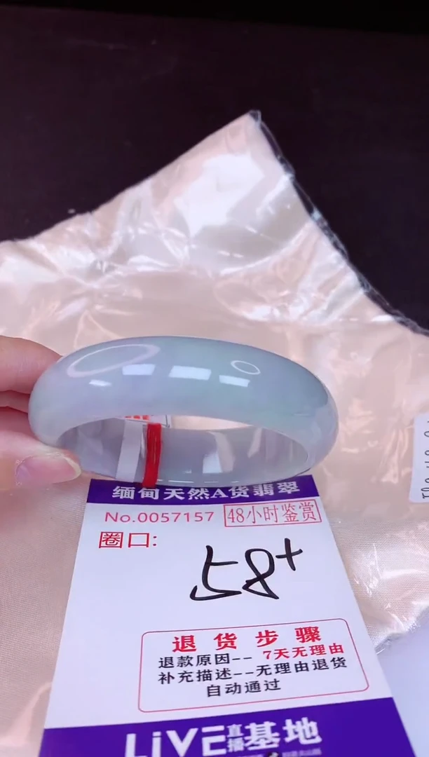 未镶嵌手镯翡翠58（48小时鉴赏期 ）