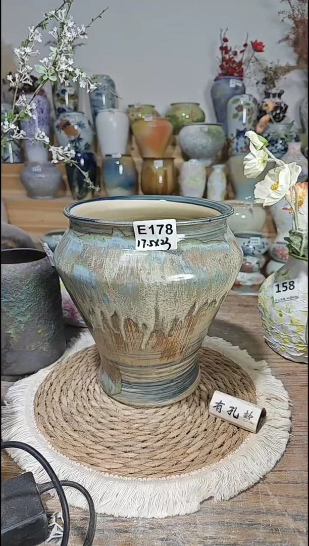 景德镇瓷韵陶瓷花盆   手工制品 完美主义者慎拍 E178