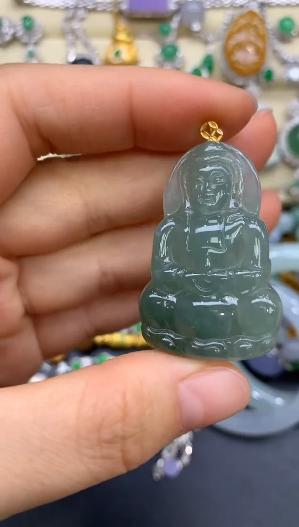 翡翠18K金镶嵌颈饰10-中国好珍宝