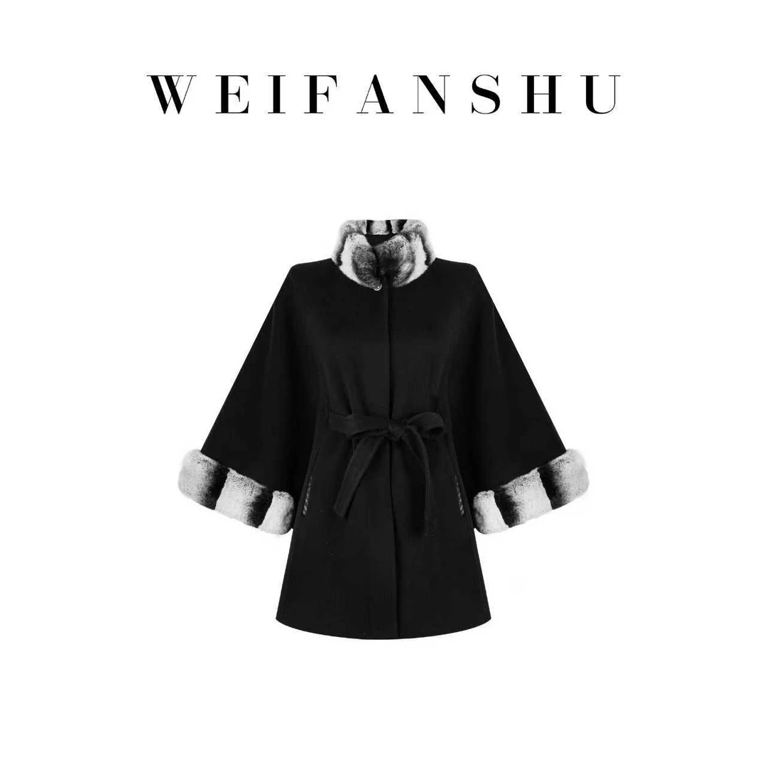 WEIFANSHU/魏凡舒【世家浅香】羊毛斗篷外套