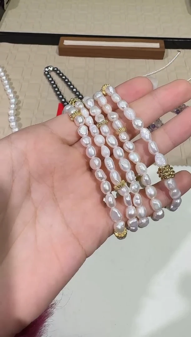 【闪购商品】淡水珍珠手串未镶嵌X0204-523-5多样性一件