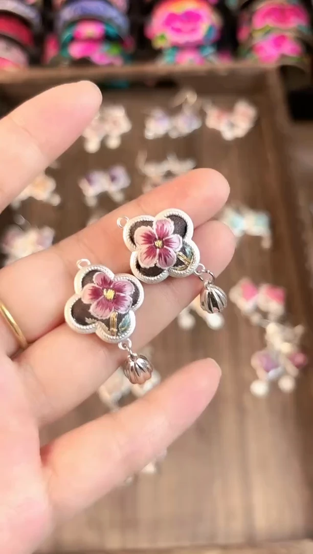 织绣艺枝独绣老绣饰品120