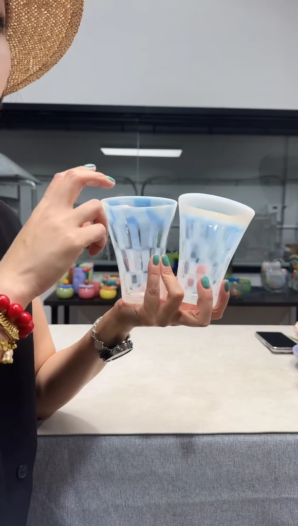 G慕忆家手作琉璃高口一对