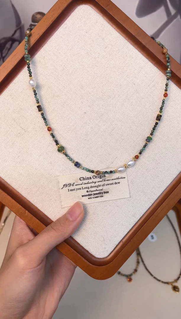 项链钛钢石英质玉3号