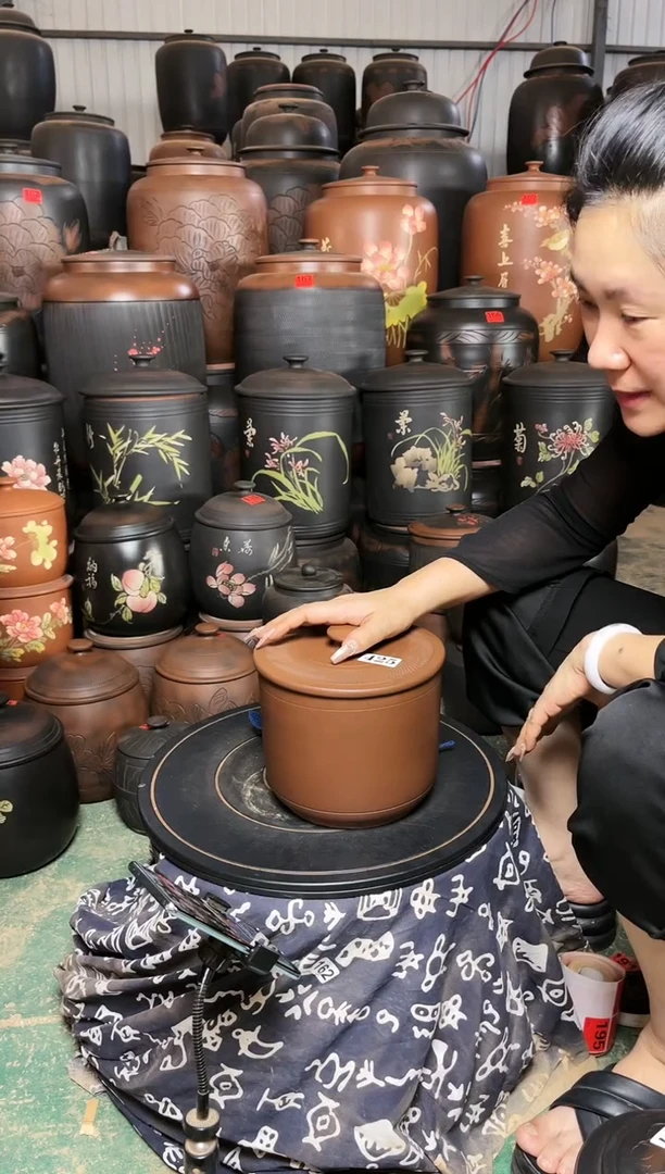 壶瑕疵茶叶罐 小五饼古铜色  425