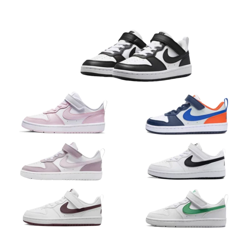 正品Nike耐克儿童鞋COURT男童女童运动板鞋低帮潮鞋百搭儿童板鞋