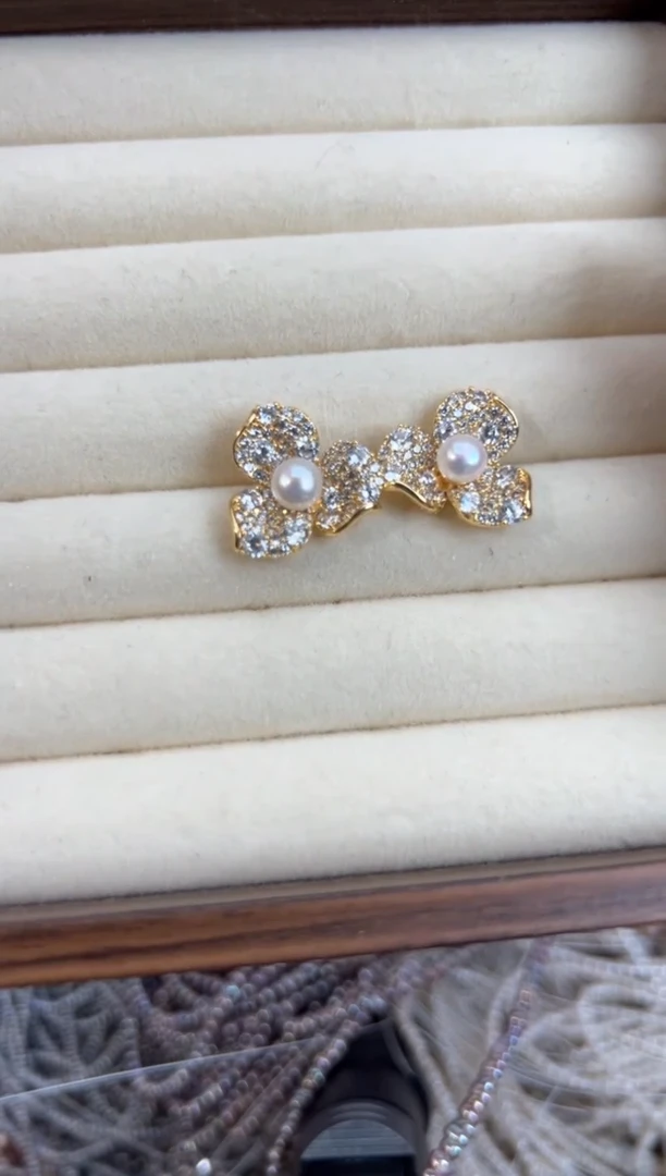 未镶嵌福利淡水珍珠精工镶嵌*耳钉