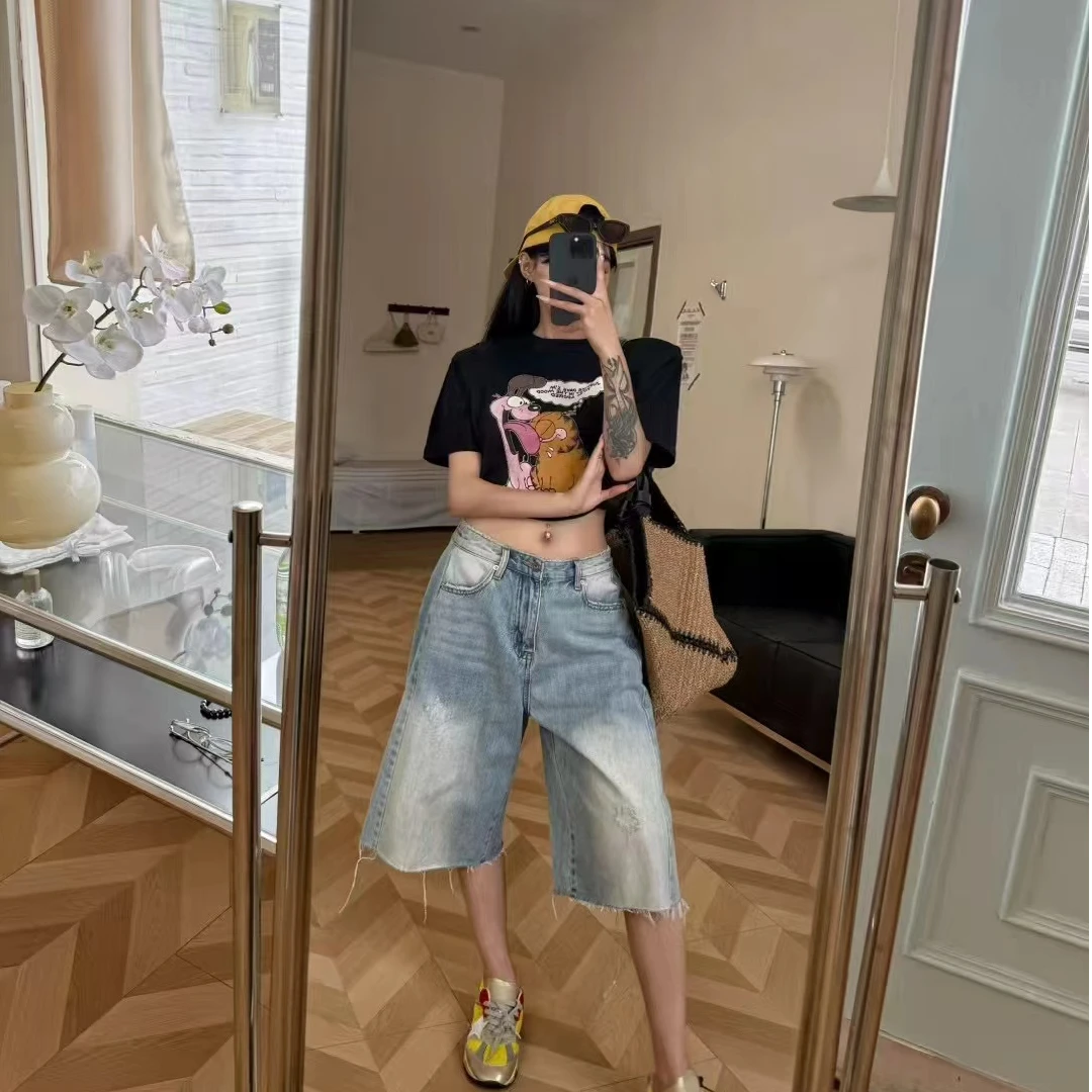 宠儿【2025夏季韩版印花卡通插肩袖减龄百搭防晒体恤】