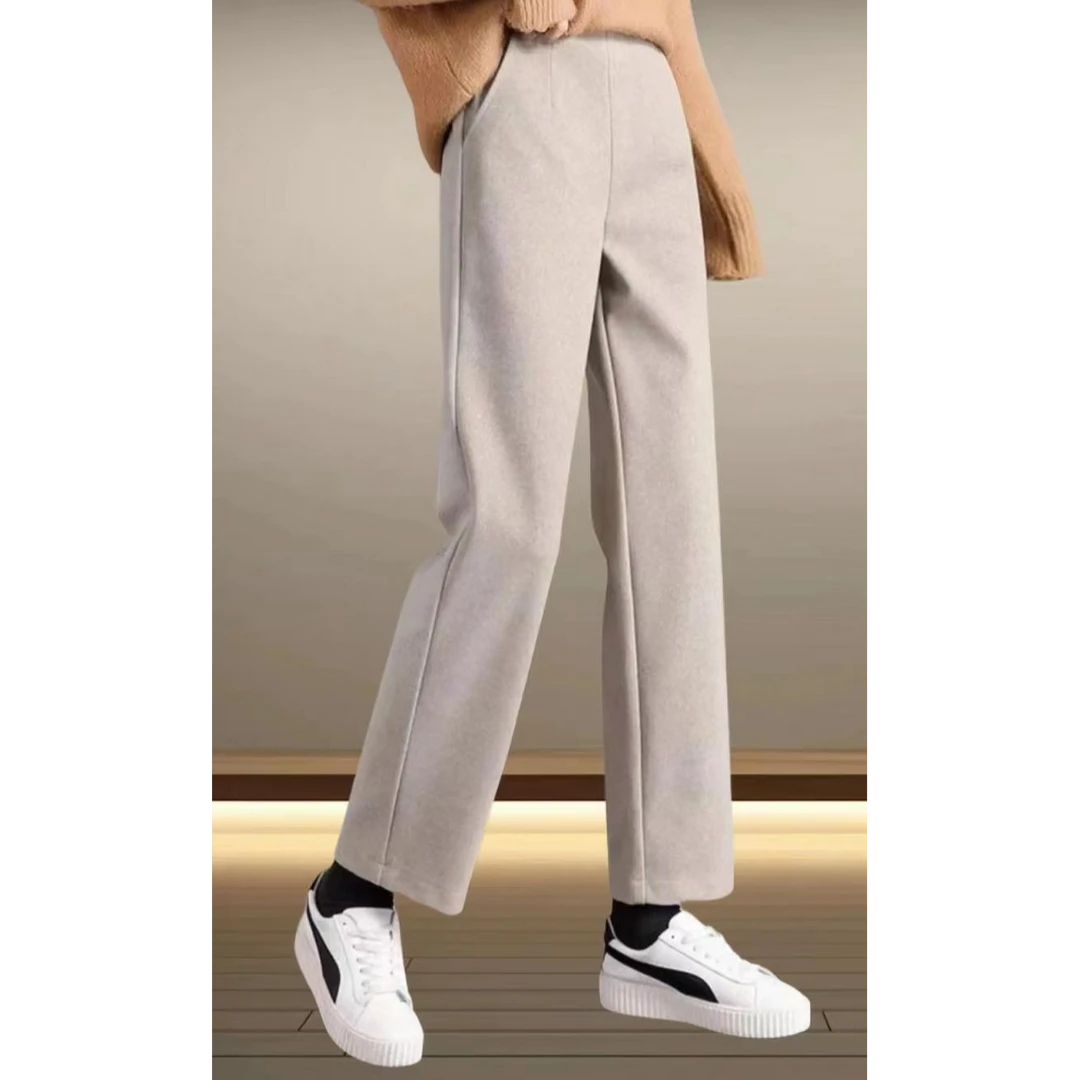 【冰】秋冬毛妮长裤显瘦百搭(非主图，直播间链接未开播勿拍)