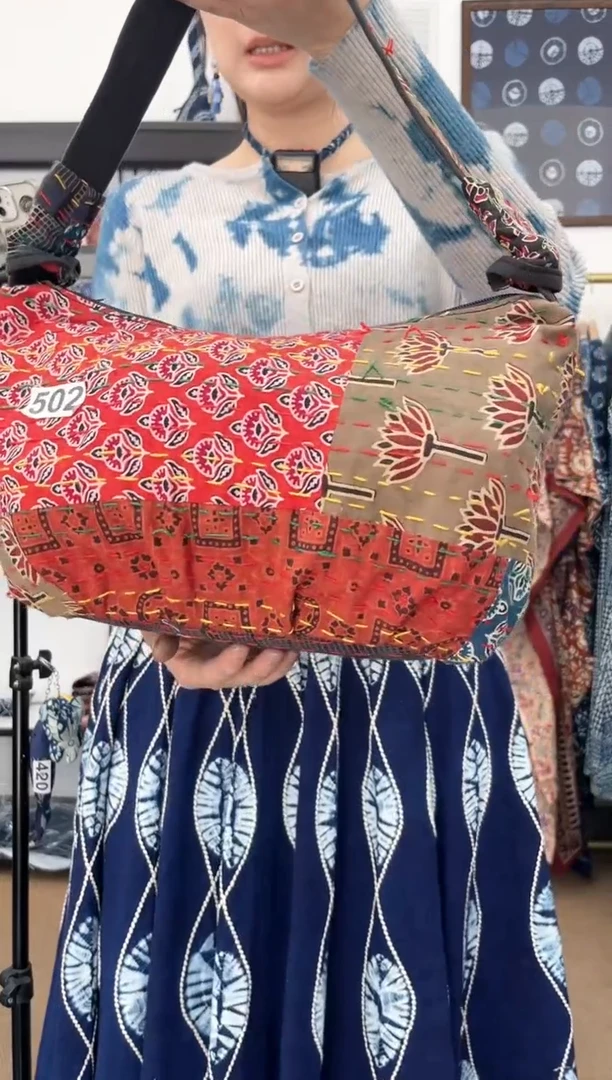 【闪购商品】502 印度长绒棉刺子绣彩色包包