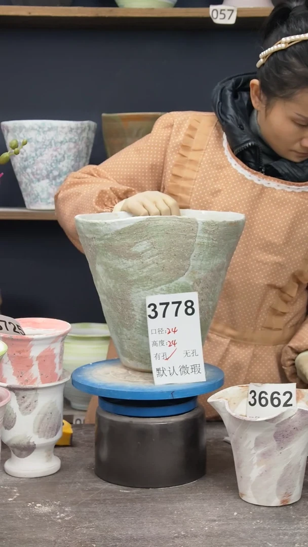 景德镇陶园花盆3778