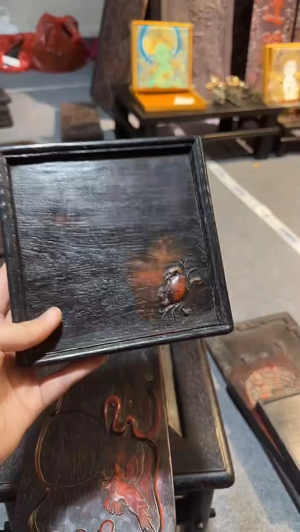 香榧木紫檀拆件雕刻板以直播间实物为准