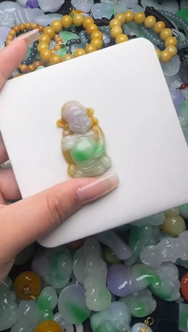 翡翠未镶嵌颈饰天然缅甸翡翠吊坠