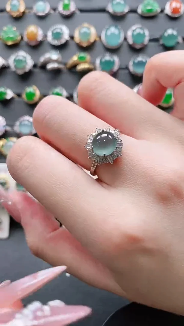 【闪购商品】翡翠戒指银S925镶嵌11111111