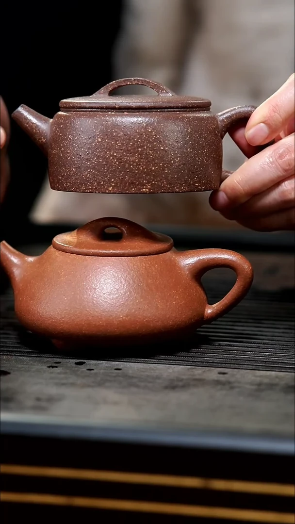 【闪购商品】紫砂茶壶粗砂降坡景舟石瓢➕粗砂老段汉瓦-不包邮