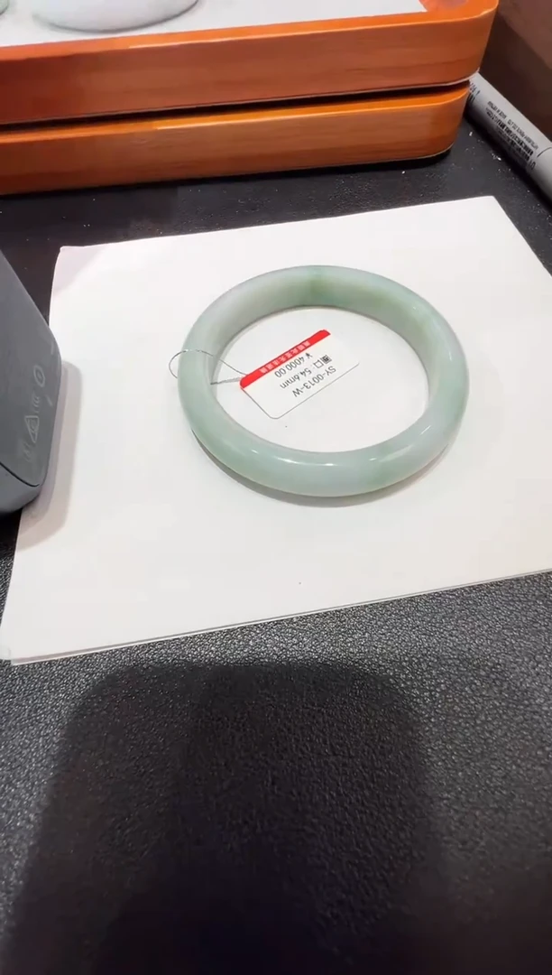 纯天然缅甸A货翡翠手镯54-55mm-13号