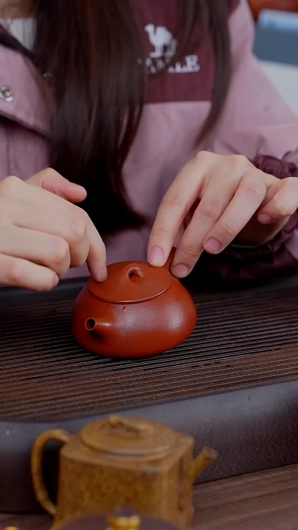 【闪购商品】紫砂茶壶孟臣朱泥光素景州石瓢