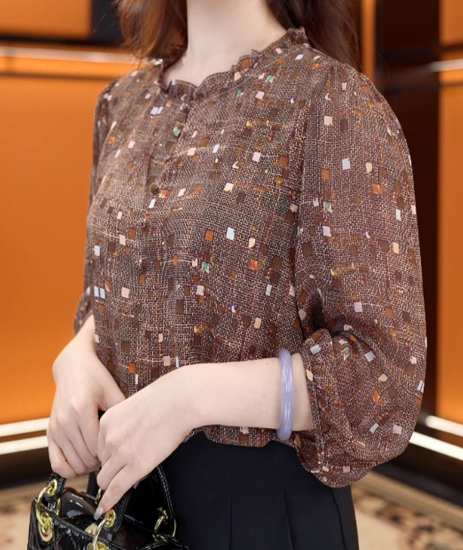 蚕物2025新款新中式国风设计感气质小衫m395彭彭