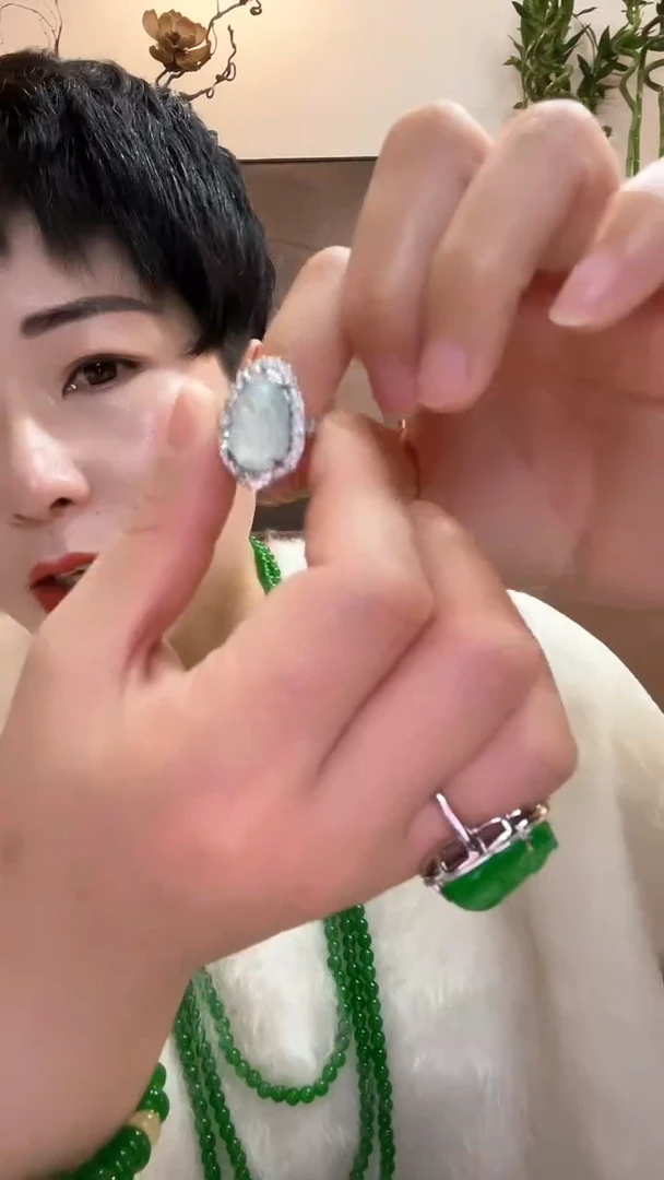 合金戒指翡翠623