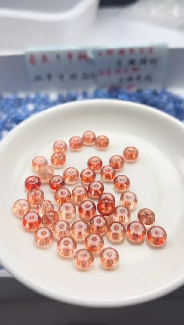 颈饰未镶嵌水晶 w2930金橙阿赛算盘8*4mm*20颗