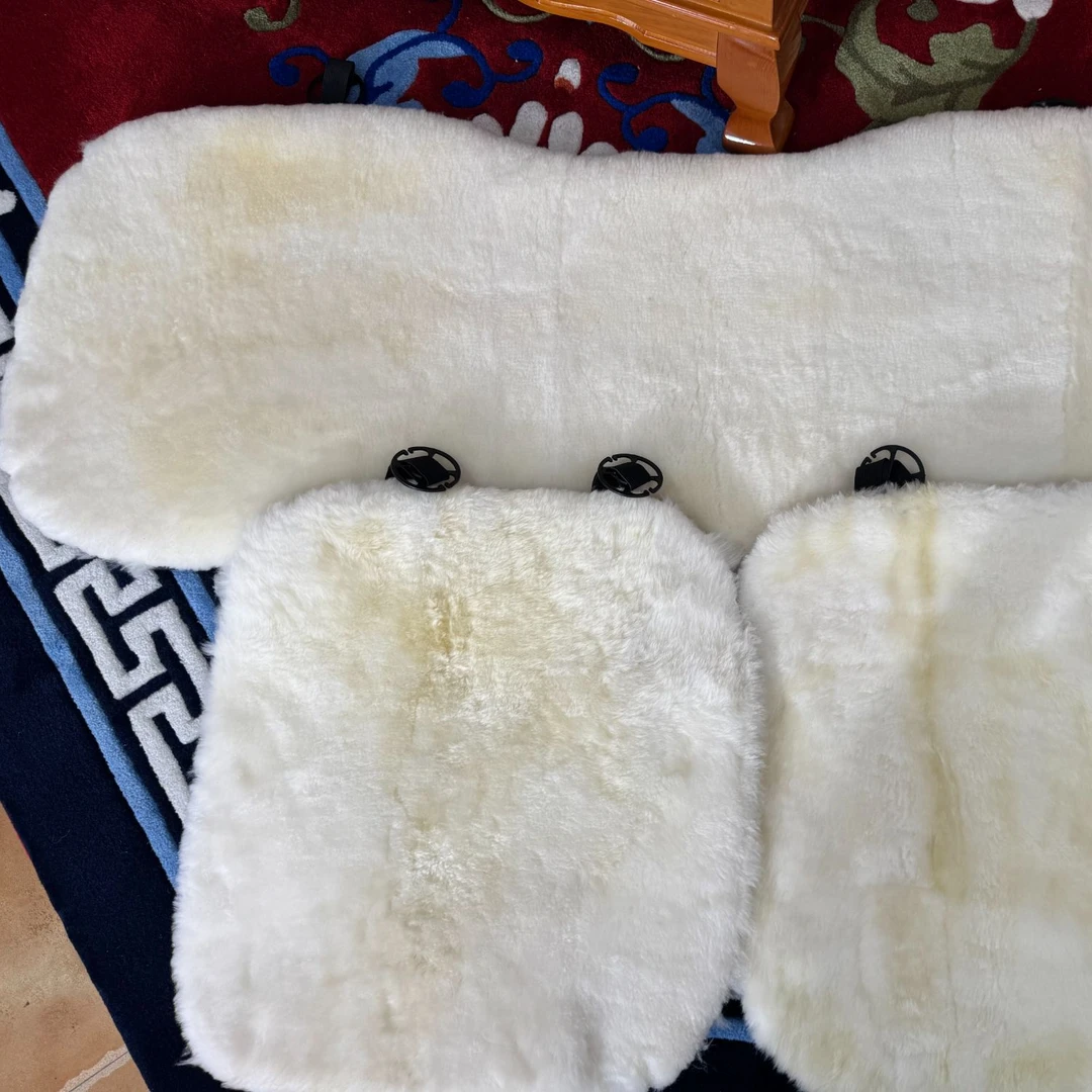 苏米图牧民孟克宝利德草原云皮驿站传统手工皮艺车坐垫