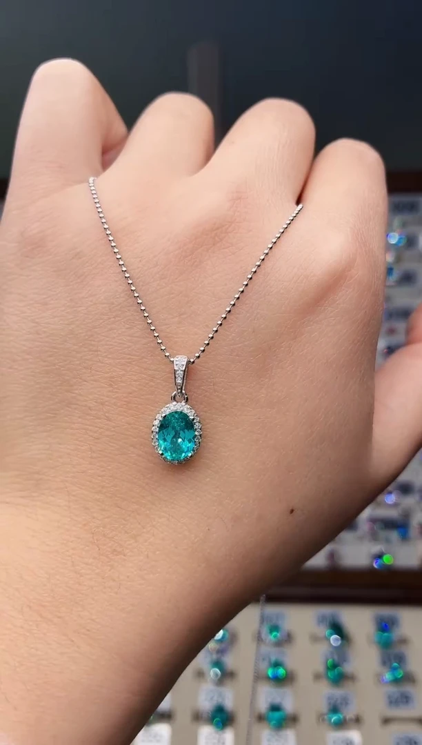 吊坠(赠链)银S925镶嵌碧玺000