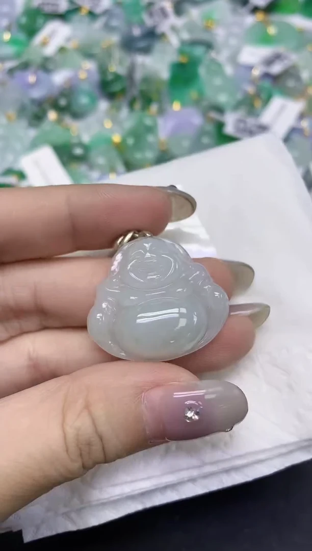 颈饰未镶嵌翡翠天然缅甸翡翠A货百元以上9元证书费自理