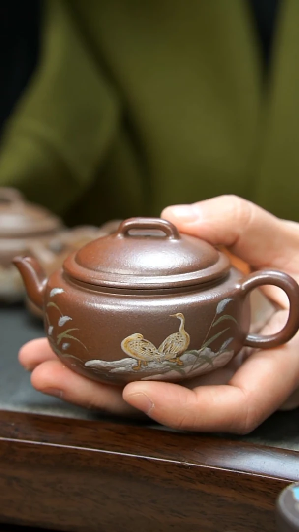 【闪购商品】紫砂茶壶柴烧鸳鸯壶